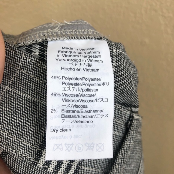 Madewell wide leg pleated high waisted plaid pants. - Picture 10 of 10